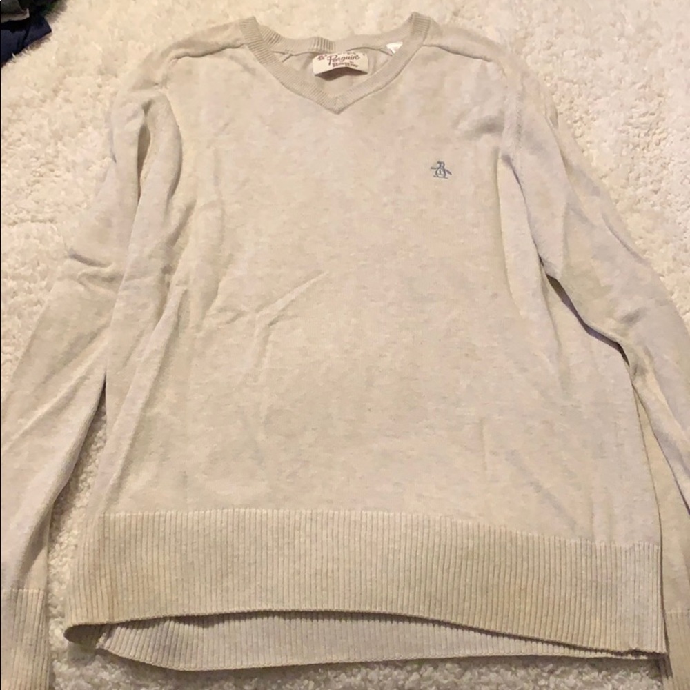 Original Penguin V Neck lightweight sweater Mens M